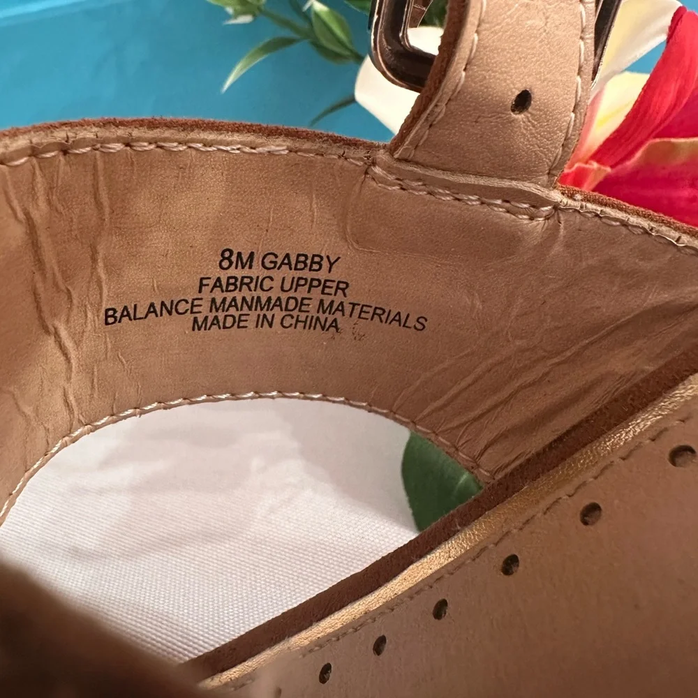 GABBY ~ Camel Brown Suede Sandals/Tassel Details and 3” Block Heel